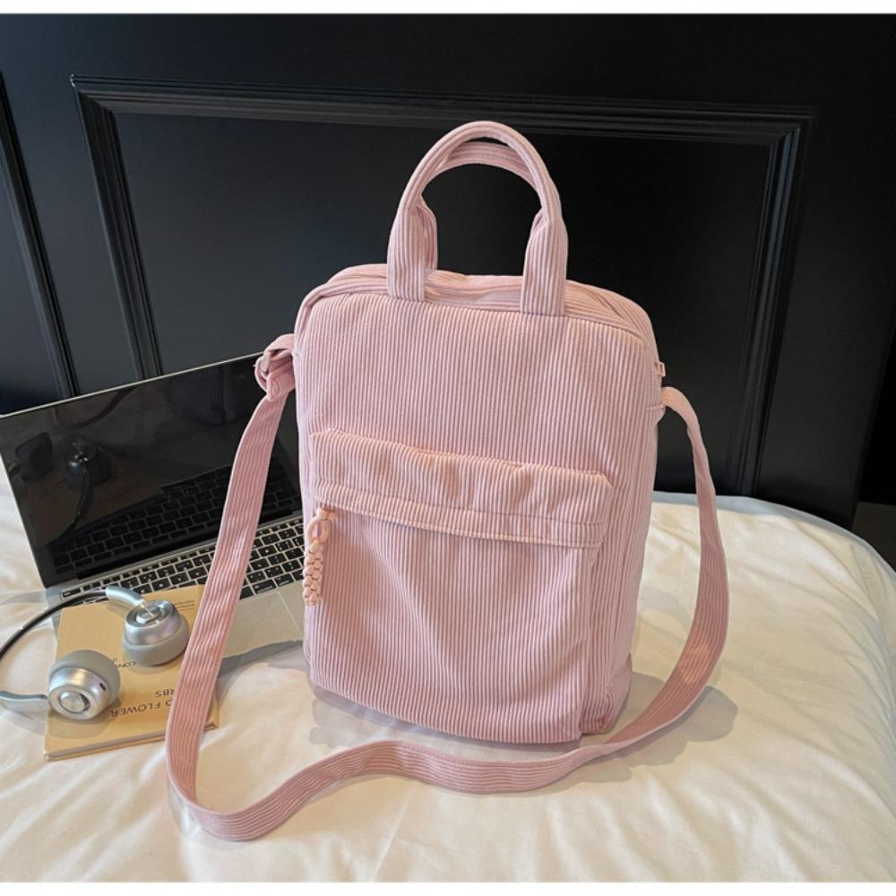 Stylish and simple shoulder messenger bag 2025 new corduroy trend computer bag Korean version casual handbag women's bag