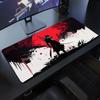 Japanese Samurai Mouse Pad Desk Mat XXL Black and White Gaming Keyboard Mat Large Oni Samurai Deskpad Ghost of Tsushima Mice Pad