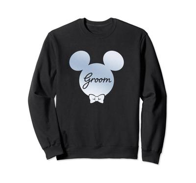 Disney Wedding Mickey Mouse Bow Tie Husband Groom Sweatshirt
