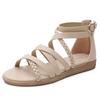 Sandálias femininas casuais, sandálias boêmias, verão, plus size 41-43, sandálias romanas de tecido de verão JZJ-1477-7