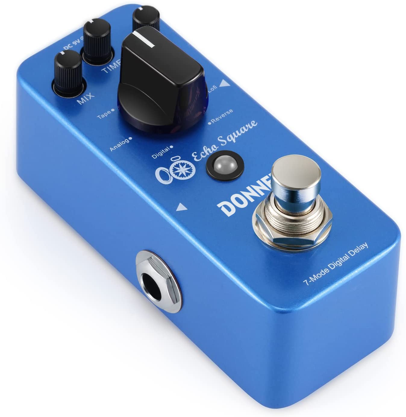 

Donner Echo Square Delay Guitar Pedal with 7 Preserves Original Tone Modes, синий
