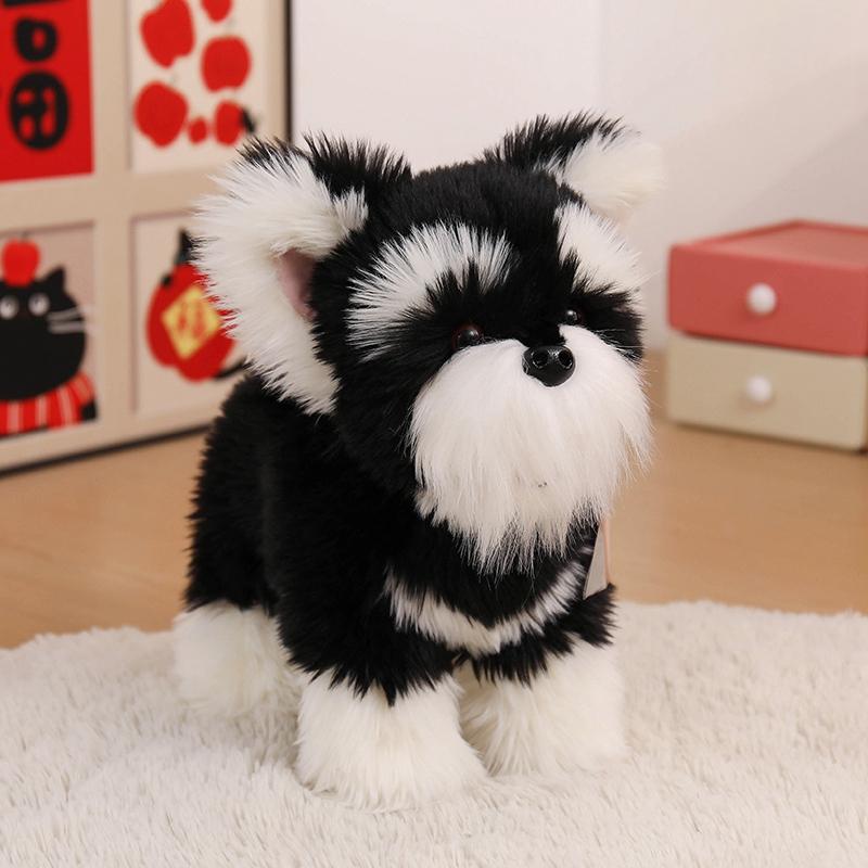 22/28cm Kawaii Streuner Hund Serie Plüschtier Schnauzer Plüschpuppe Weiches Stofftierpuppe Kindergeburtstagsgeschenk Heimdekoration