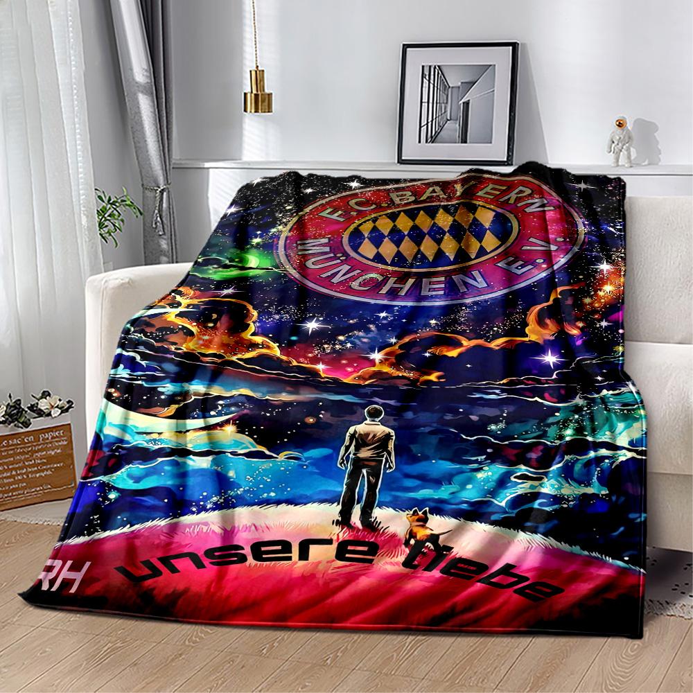 Bayern Munich Blanket Durable Comfort Suitable for Bed Livingroom Bedding Four Seasons Universal Digital Print Birthday Christmas Gift Blanket