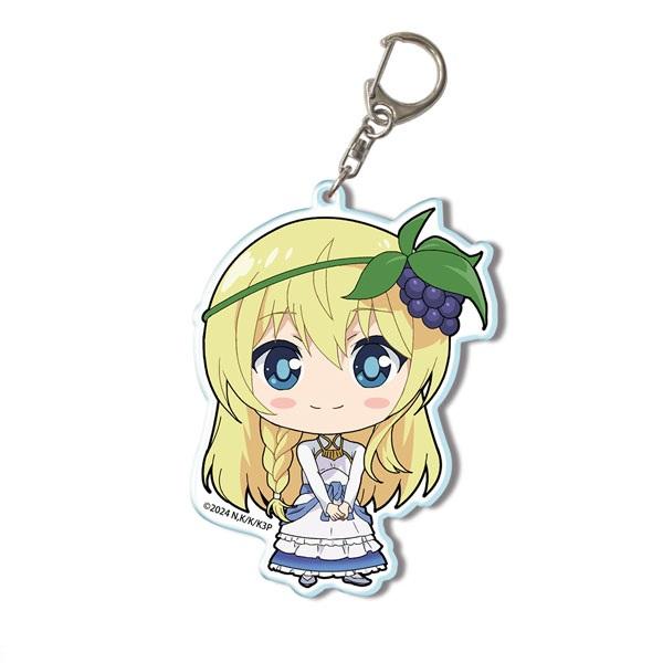 Anime KonoSuba Acryl Schlüsselanhänger Anhänger Tasche Auto Schlüsselanhänger Handy Zubehör Geschenk Freund Weihnachten Geschenke 6 cm beige