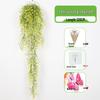 Wall-Mounted Artificial Hanging Vines with Spider Plant in Basket for Living Room Decor