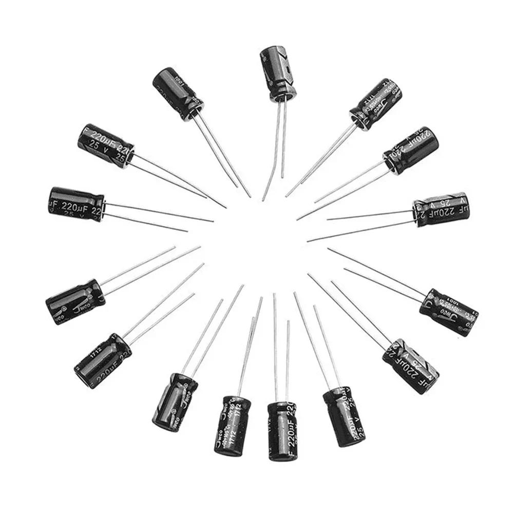 Electrolytic Capacitors 271.6G 500pcs Aluminum DIY 0.1 UF-1000 UF For Various Electronic Applications Manufacturing Circuits