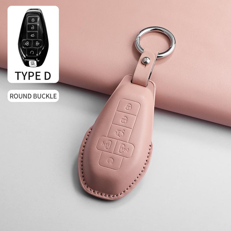 

Pu Leather Car Remote Key Case For Denza D9 Z9 Dm Ev Gt N7 N9 N8 Dm High Quality Anti-Scratch Key Shell Protector Accessories