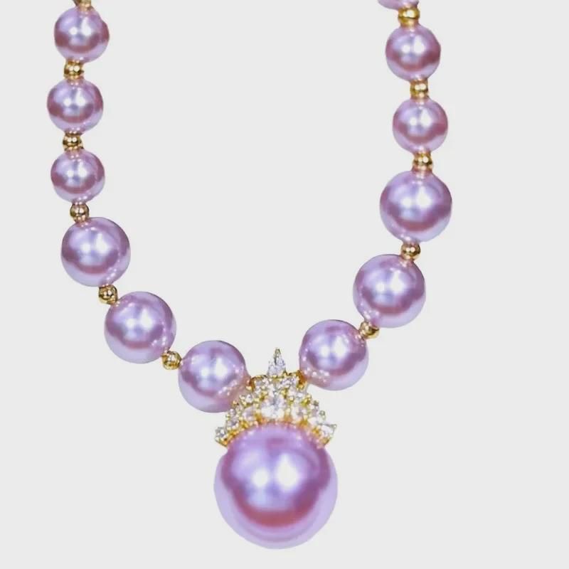 2024 Stylish Purple Pearl Bracelet: Elegant & Trendy Bead Design for Women