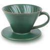 Ceramic Coffee Dripper,Portable Coffee Dripper for V60, Resuable Porcelain Pour Over Coffee Dipper for Travel Home Office(Olive Green)