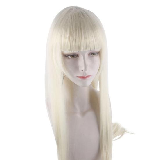 Women Long Straight Synthetic Wigs with Party Hairpiece Bangs Cosplay