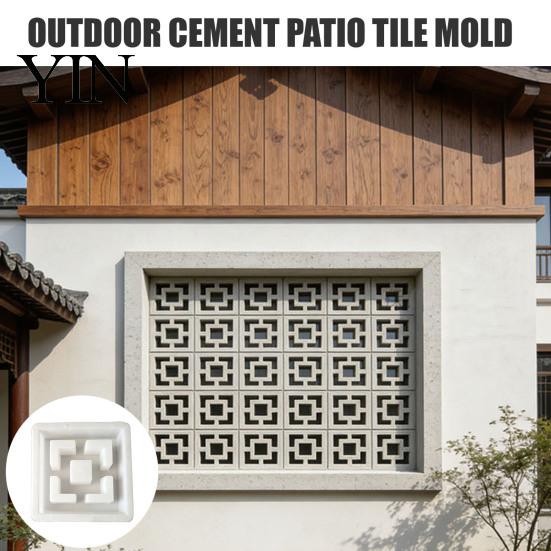 Outdoor Floor Tile DIY Kit Plastic Stepping Stones Mold, Reusable Concrete Mold for Garden Walkway Path Maker, Durable Casting Personalized