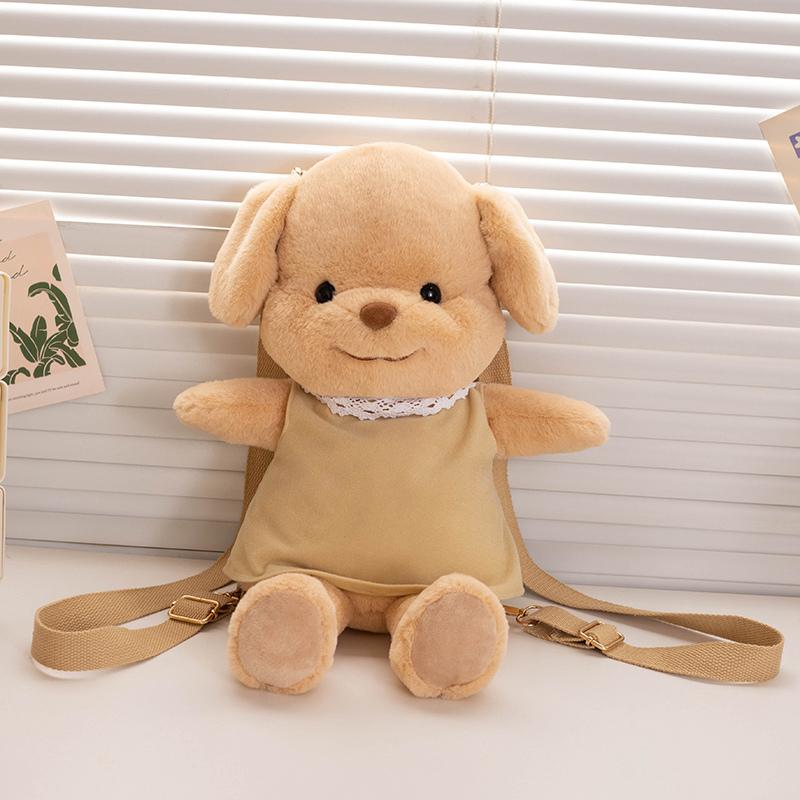 Poodle Backpack Plush Bag Soft Dolls Animals Dog Travel Fashion Decor Birthday Hallowmas Presents for Baby Girls Gifts