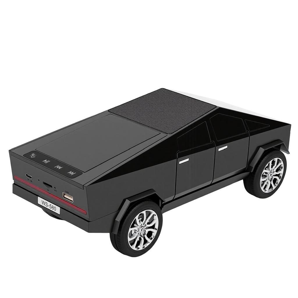 Portable Bluetooth Speaker Replica Car with Display Screen HD Sound Built in Mic Remote Selfie Control LED Party Light