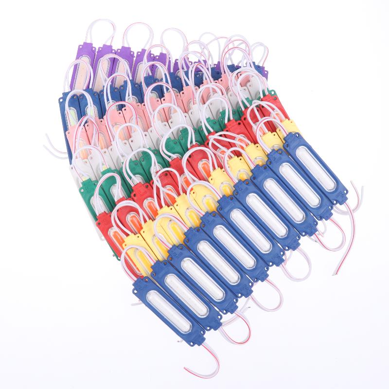 10Pcs/Lot 12V/24V Multicolour Led Modules Cob Light Backlight Shop Banner Waterproof Ip65 Decorations Warm White