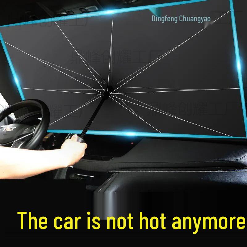 Retractable Car Windshield Sunshade - Heat Insulation for Small Cars