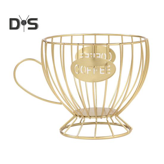 Coffee Pods Holder Counter Organizer with Handle Spacious Capacity Quick Access Multi-Purpose Capsule Basket Coffee Bar Accessories