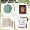2 Sets Acrylic Easel Stand Multifunctional Stylish Look Compact Clear Picture Display Holder for Phone Book Decorative Plate Platter