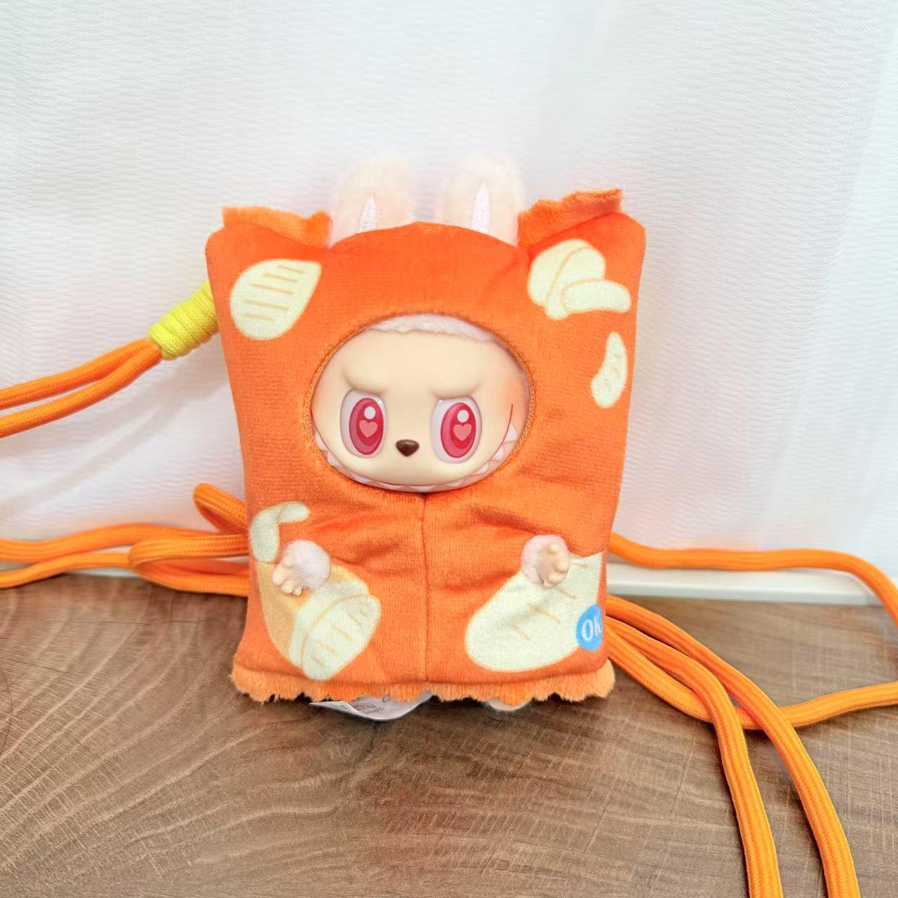 

Только одежда 10 см Каваи Лабубу Плюшевая игрушка Картофельные чипсы Кукуруза Животное Акула Динозавр Пчела Комбинезон Одежда Лабубу Подарок для детей