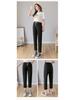 Women's Plus Size Cotton Harem Pants - Spring/Summer Solid Color, Nine-Point Length, Loose Casual Fit