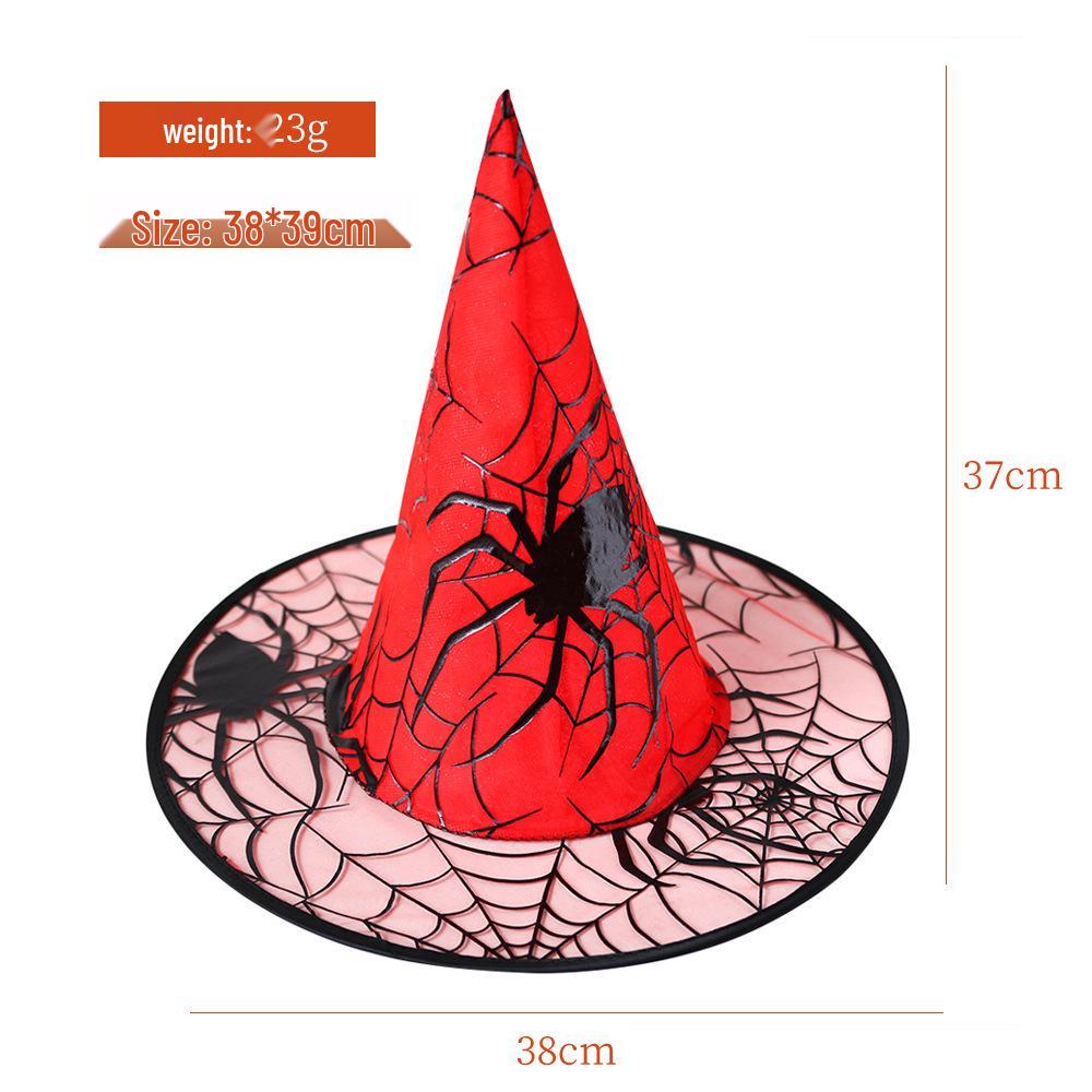 Halloween Witch Hat Costume for Kids and Adults - Mesh Wizard Hat