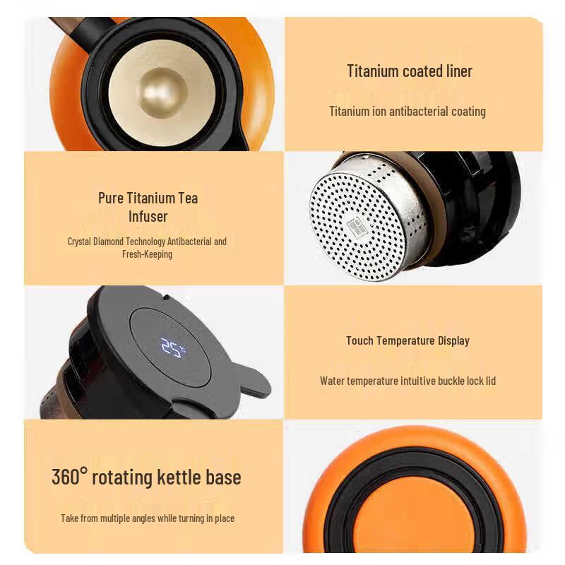 Shangming Pure Titanium Insulated Stewing Teapot