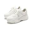 Autumn New Dad Shoes Platform Sneakers Female Korean Version Ulzzang Harajuku Height-increasing Students, White Shoes