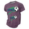 Men's Casual Lightweight Breathable Short Sleeve T-Shirt Crew Neck Printed Graphic Design for Everyday Wear Sports and Leisure