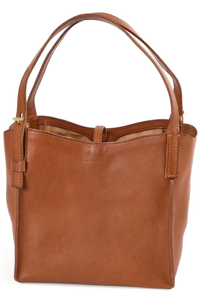 Genten Genuine Leather Tote Women's Bag, Brown, GE-44731-50