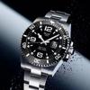 Men’s Fashionable Luminous Quartz Watch with Steel Band and Calendar