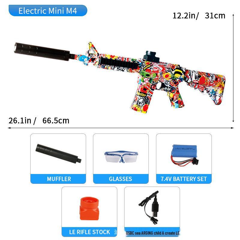 AK47 Electric Graffiti Battle Toy Gun with High-Speed Burst Fire