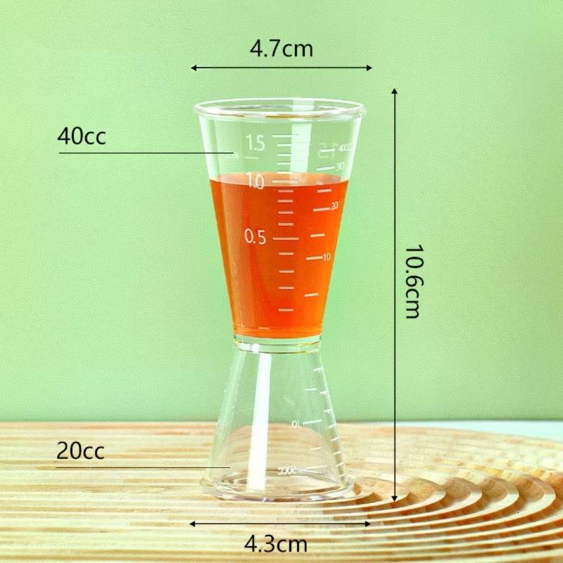 New Pc Measure Cup 20/40Cc Transparent Cocktail Shaker Kitchen Supplies 20/40Cc Double-Headed