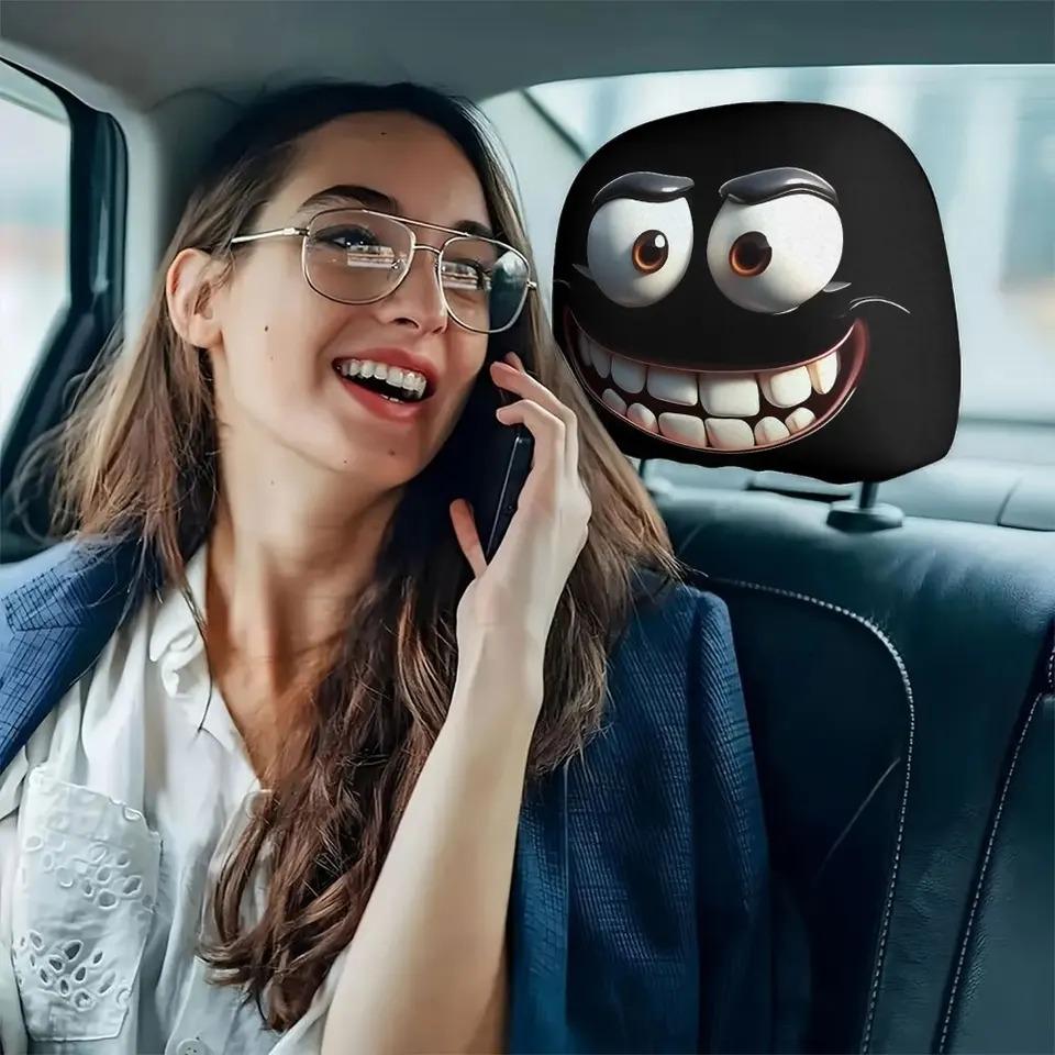 Lustige Internet-Berühmtheit Autositz Kopfstützenbezug Maske Universeller Schutz Kopfstützenbezüge Kopfstütze Auto Innenraum