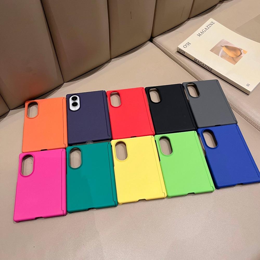 For Samsung Galaxy Z Fold 8 Ultra Z Fold 8 7 6 5 4 Slim Skin Fell Hard Solid Color Case With Hinge Protection Shockproof Cover