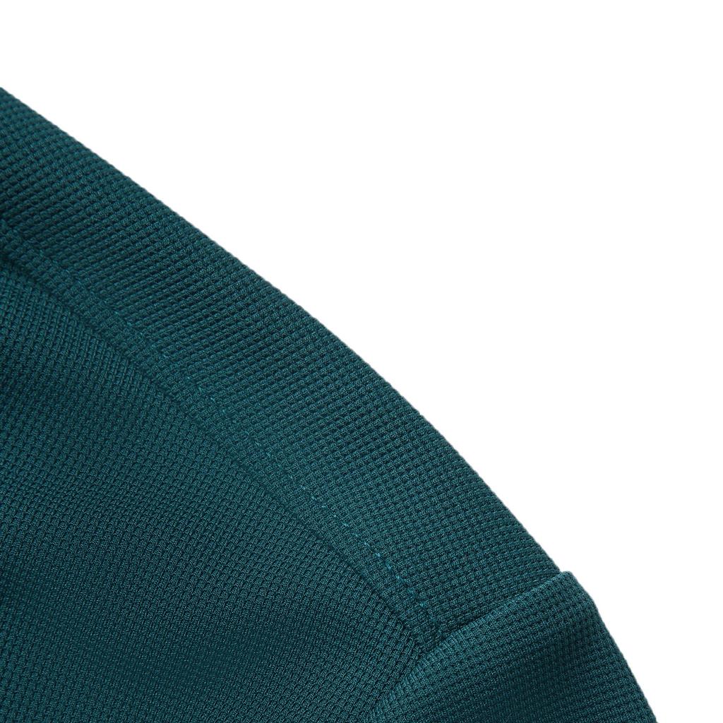 Li Ning Wade Series Simple Comfortable Striped Versatile Casual Pullover Short Sleeve Polo Shirt Men Polo Shirts Dark-Reef-Green APLV007-3