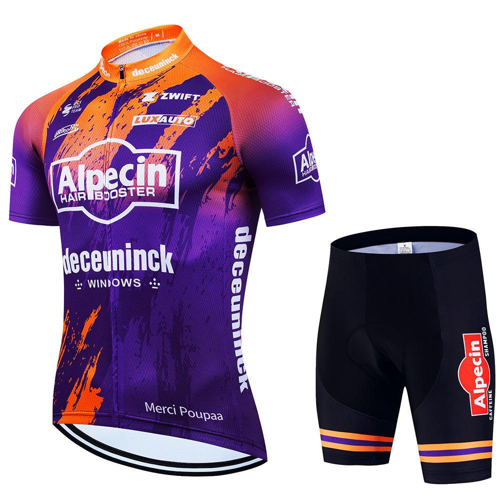 Alpecin Road Cycling Equipment Short Sleeve Overalls Cycling Suit Team Edition Quick Dry Rider
