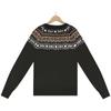 Women's Fashion Temperament Vintage Patchwork Knitwear Fashion Large Size Round Neck Sweater