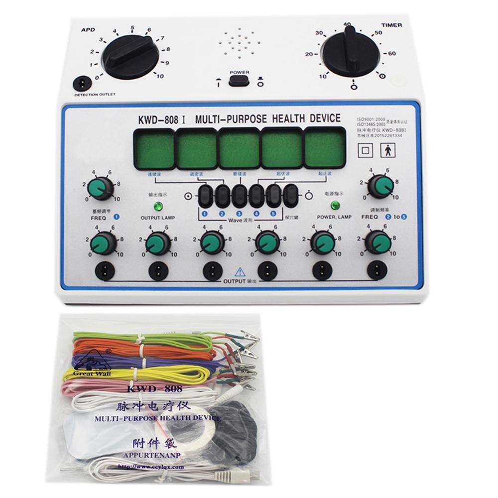 

Электрический акупунктурный стимулятор, электрический стимулятор нервов и мышц, 6 каналов, выходной патч-массажер, здравоохранение KWD808-I белый