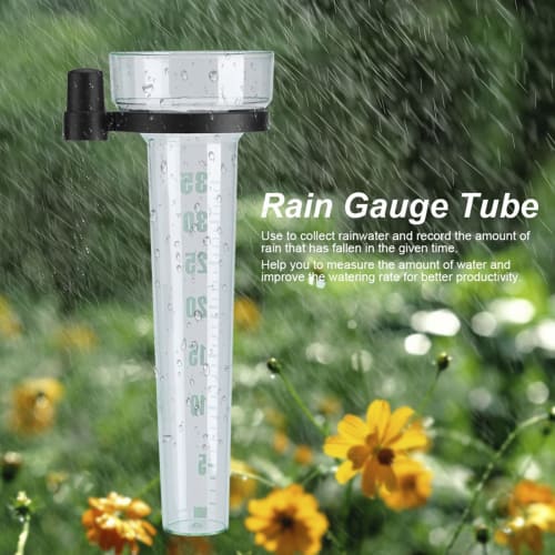 Rain Gauge, Simple Rain Gauge, Rain Gauge Tube, 35mm, Measures Rainfall, Underground, For Outdoors, Gardens, and Home Use
