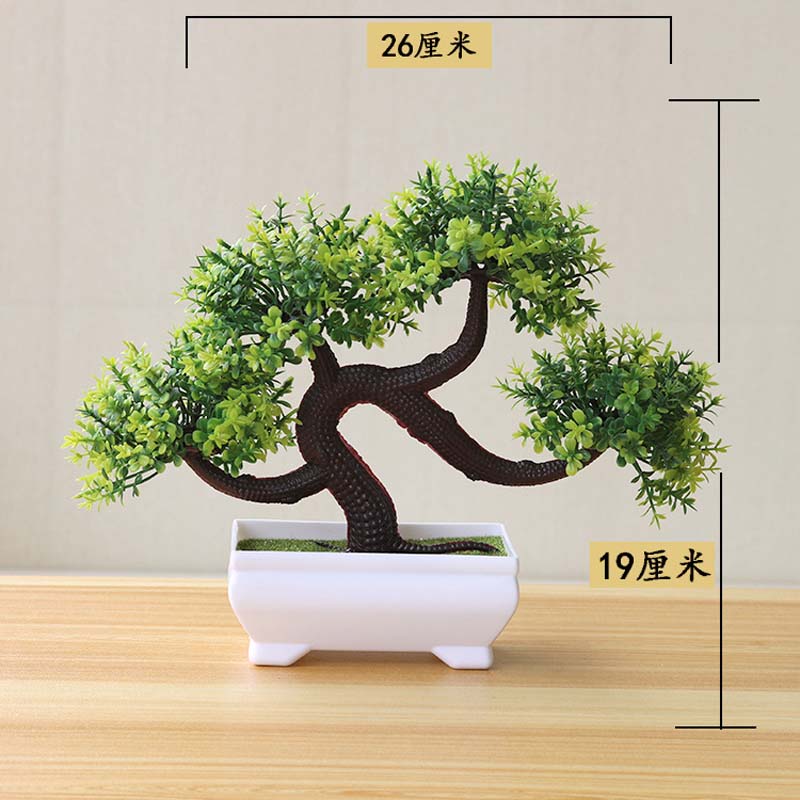 Garden Arrangement Ornaments Plastic Plants Bonsai Small Tree Pot Fake Plant Potted Flower Home Room Table Decoration