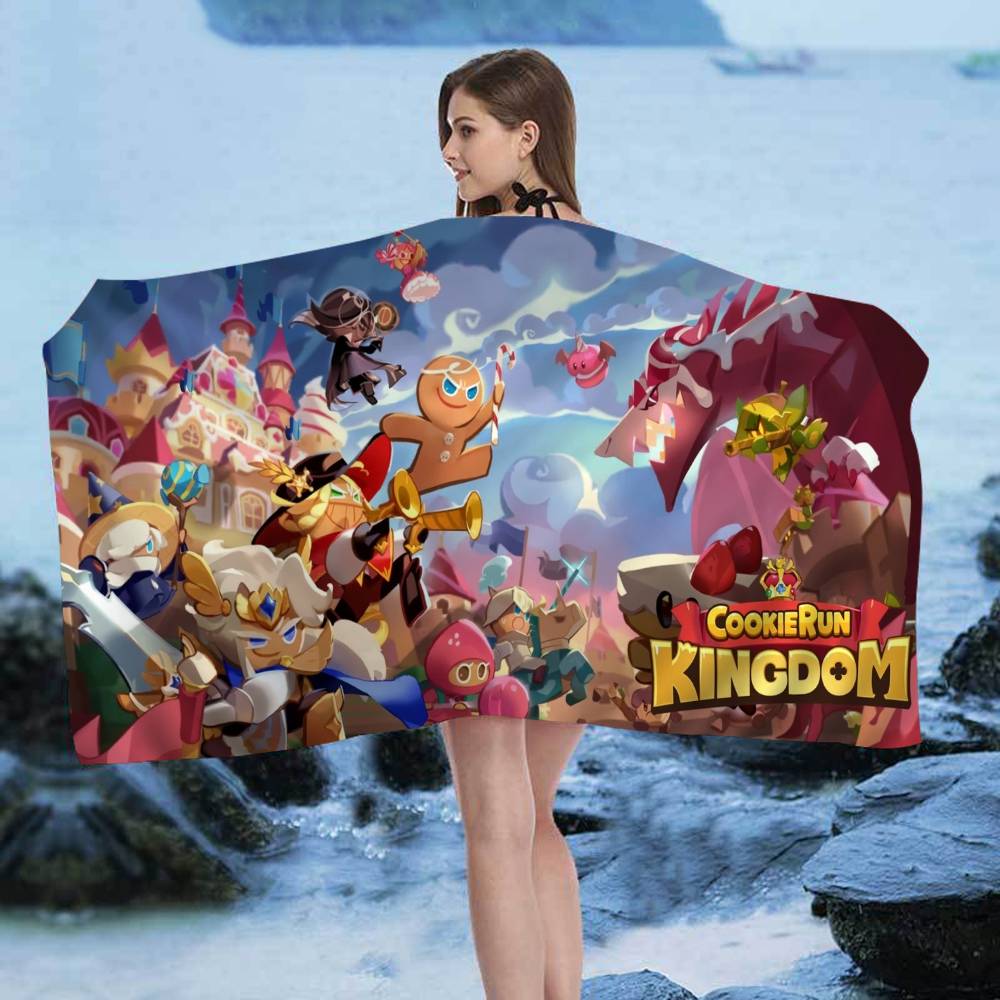 Game C-Cookie R-Run Beach Towel Colorful Bath Towels For Girl Microfiber Quick Dry Custom Sand Free Beach Yoga Spa Gym Pool