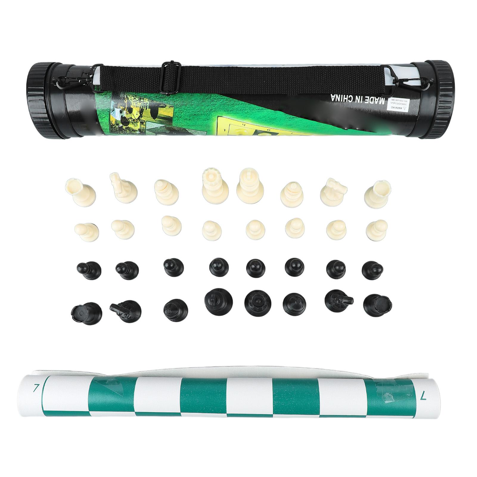 

Chess Set Toy Barrel Portable Chess Board Game Sets Puzzle Portable Interactive Toys for Beginner