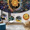 1 Sun Moon Floral Tapestry Single Sided 2D Print Soft Polyester Tapestry Bedroom Living Room Dorm Boho Decor Mystical Vibe Gift