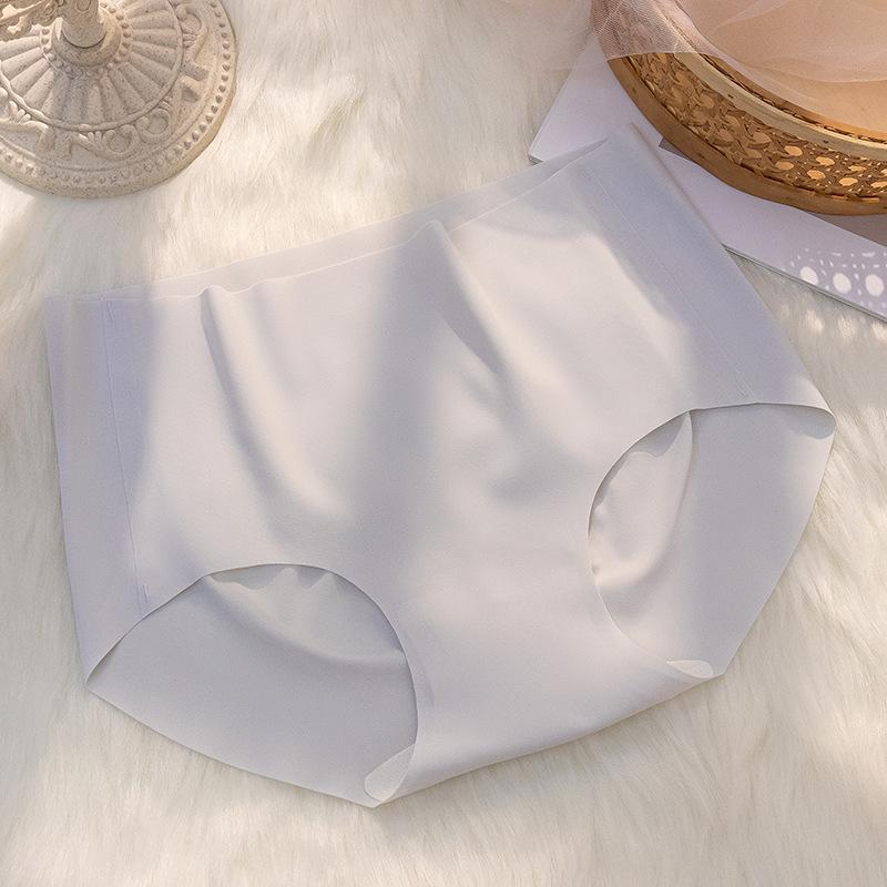 

1 шт./5 шт. Брюки-персики для голых женщин «Четыре сезона», бесшовные из ледяного шелка, цельные, удобные, с хлопковой ластовицей, дышащие, персиковые бедра, трусики со средней посадкой L серый