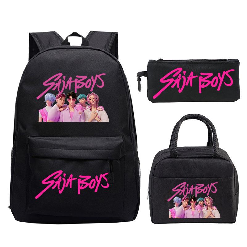 Kpop Peripheral Printing Student Schoolbag Fashionable Large Capacity Casual Backpack Three-Piece Set no specifications