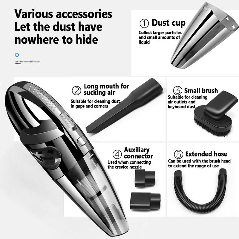 Wireless Car Vacuum Cleaner High Power Portable Handheld Dust Collector Home Strong Suction