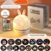 Romantic Starry Sky Rabbit LED Night Light Projector for Kids' Bedrooms