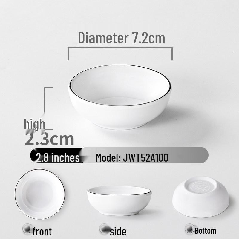 Xiangyuanmei Melamine BBQ Sauce & Seasoning Plate - Small Dish for Restaurants