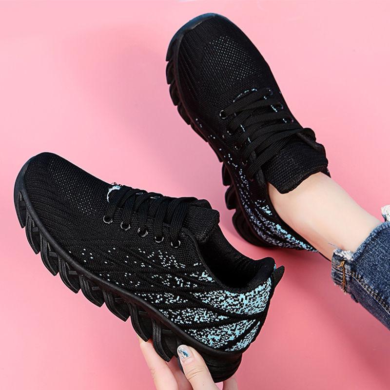 

Нескользящая женская обувь большого размера, дышащая и универсальная для подростков, спортивная обувь для бега, сетчатая повседневная обувь для женщин 42 синий