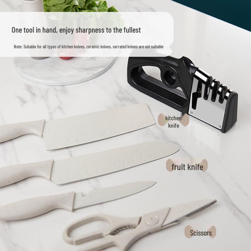 4-in-1 Festwinkel-Messerschärfer: Schnelles und effizientes Küchenwetzsteinwerkzeug