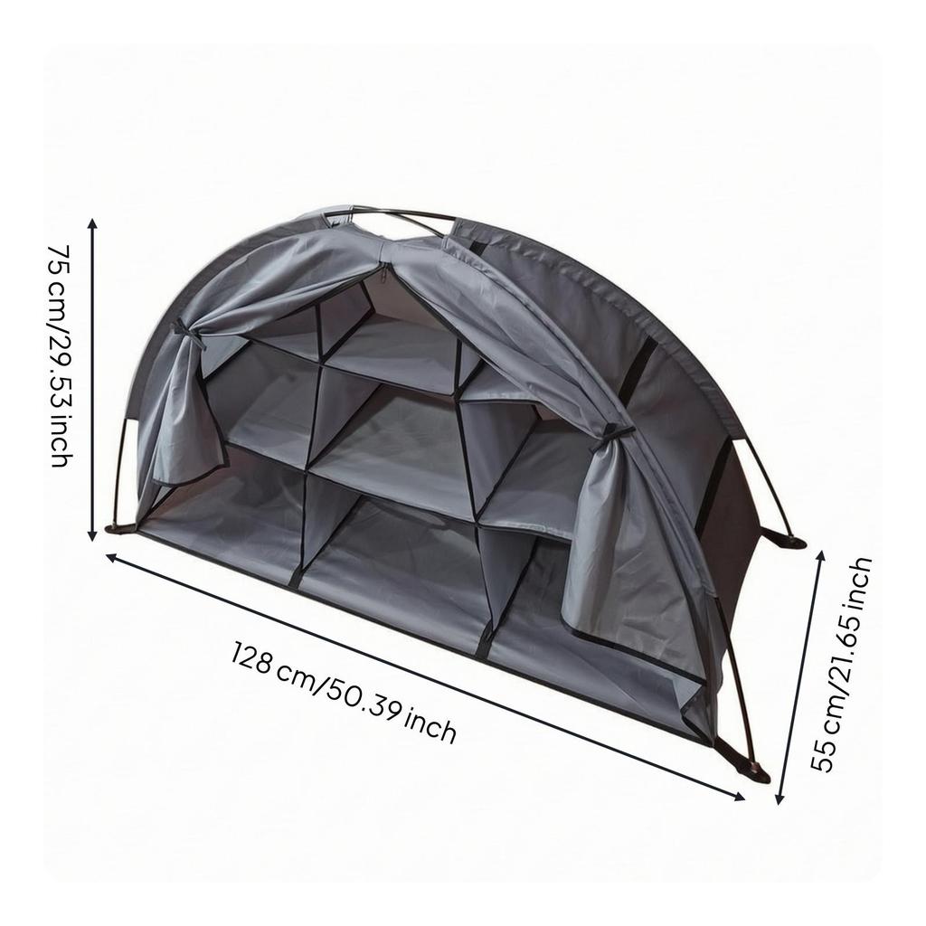 Tent-Style Storage Cabinet with Shelves Space-Saving Portable